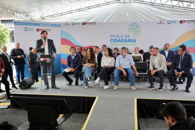 A confirmação foi feita durante a inauguração da Praça da Cidadania, no bairro do Marengo, em Itaquá